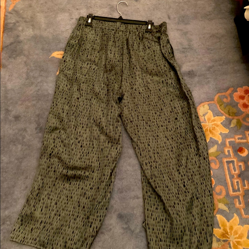 Silk Capri bottoms by Eileen Fisher
